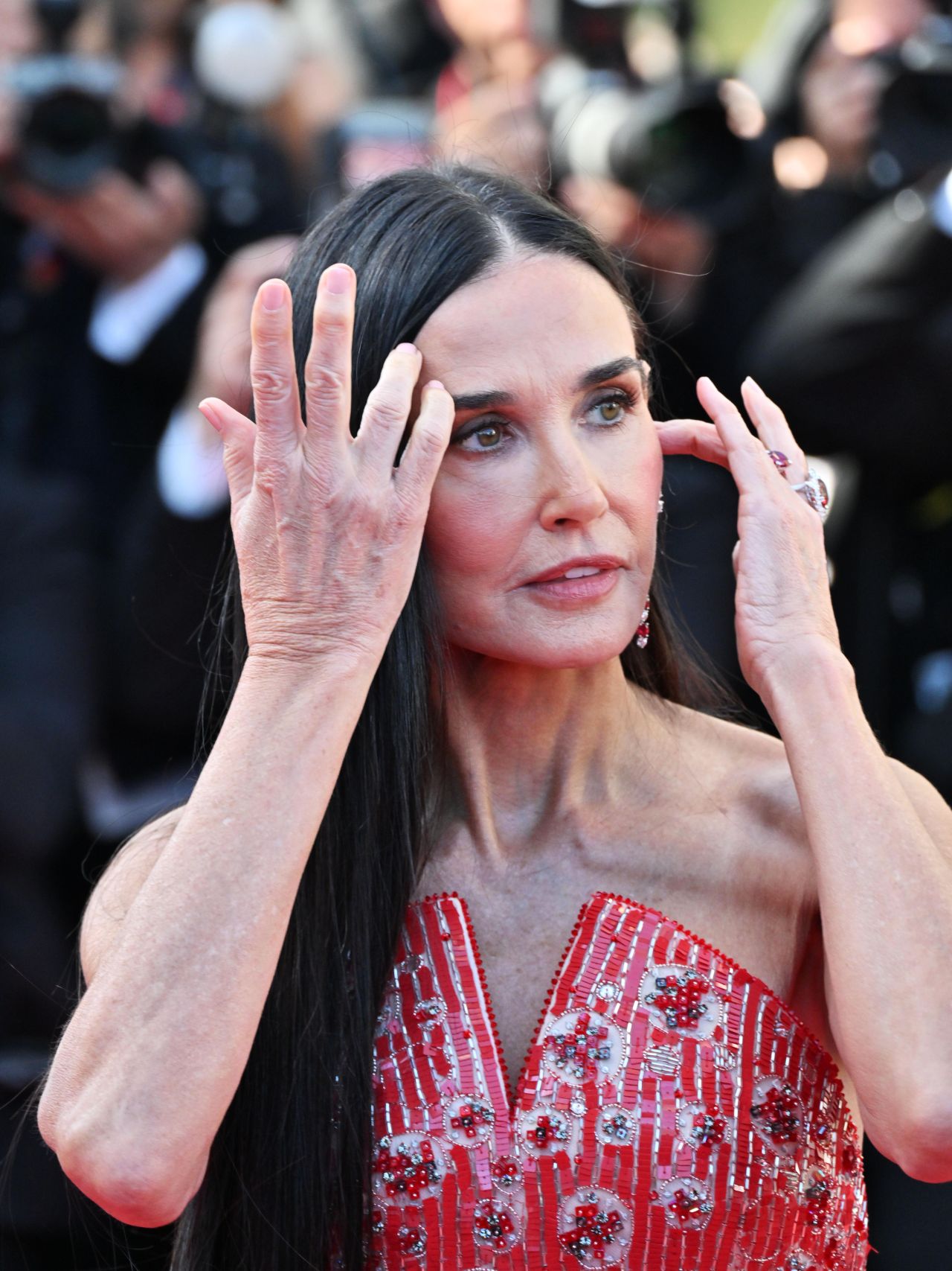 Demi Moore at Kinds Of Kindness Premiere 2024 Cannes Film Festival09